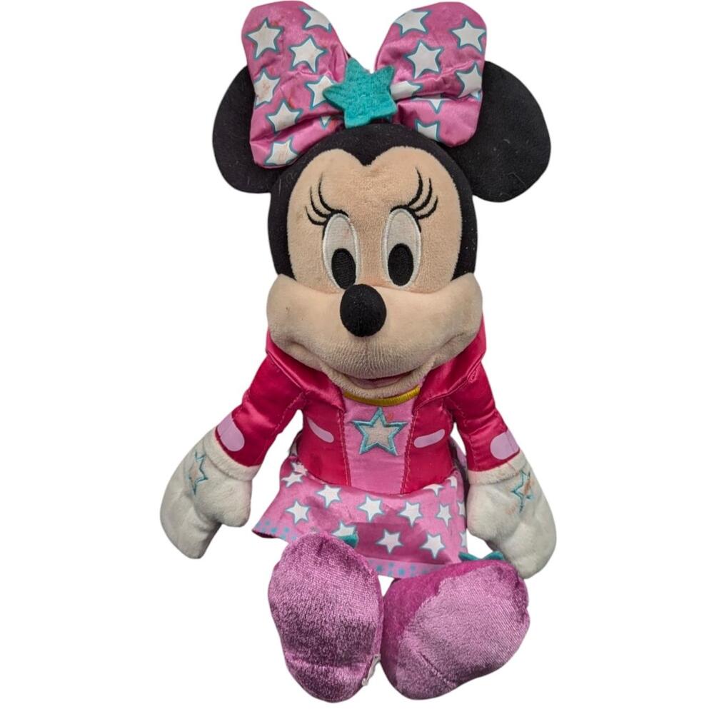 Minnie Mouse Pop‎ Star Singing Plush 10 inch Tested Working Disney Minnie Plush